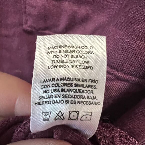 Y2K Womens Aerosoles Maroon Lace Button-Front Pajama Top Size XLarge - Picture 5 of 10